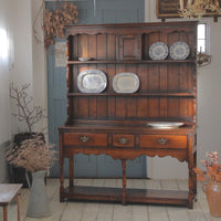 1930年代ソリッドオーク材ドレッサー（カップボード）横幅137.5cm　イギリスアンティーク