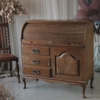 1900年アーツ＆クラフツ　ロールトップライティングビューロー　イギリスアンティーク