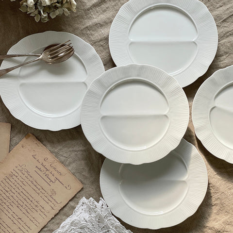 5枚あり！気品溢れるピリヴィッツ社　ソース用白のお皿　フランスアンティーク