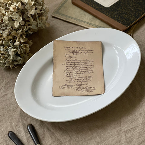 ペトルス・レグー社(マーストリヒト)　白のオーバル皿（45x32cm）　オランダアンティーク