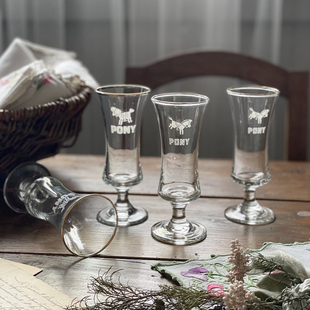 4点あり！PONYブランドのビールグラス　イギリスアンティーク