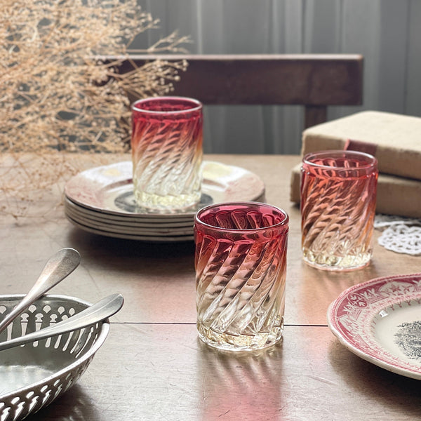 3点あり！バカラ社「ツイステッド・バンブー」ゴブレット フランス