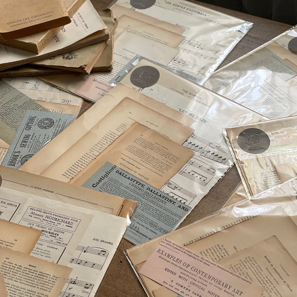 楽譜や本などの古い紙ものセット　イギリス・フランスアンティーク