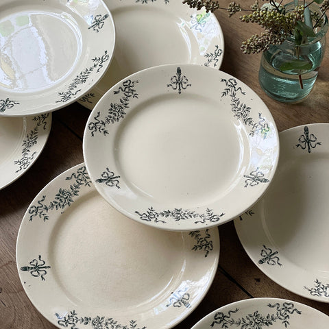 ７枚あり！ロンシャン窯『SAPHO』平皿（直径23.5cm）　フランスアンティーク