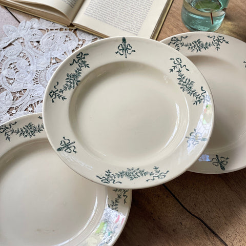 ３枚あり！ロンシャン窯『SAPHO』スープ皿（直径25cm）　フランスアンティーク