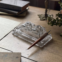 ガラスのステーショナリー　ペントレー（19x9.5cm）　フランスアンティーク