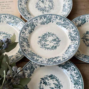 アンティーク陶器　フランス買い付け フランスから届いたアンティーク陶磁器のボウル、繊細な絵がとても