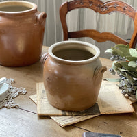 ずっしりとした形のコンフィポット（高さ18cm）　フランスアンティーク