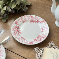 サンタマン窯ピンクの『アネモネ』平皿（直径23cm）　フランスアンティーク