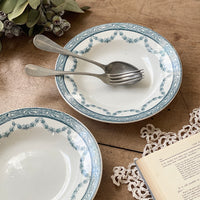 ２枚あり！ムーランデルー窯「LOLA」スープ皿（直径23cm）　フランスアンティーク