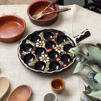 アルザス地方のエスカルゴ用プレート（直径19.5cm）　フランスアンティーク