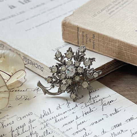 希少！イギリス製1960年代 大ぶり!ガラス ヴィンテージブローチ