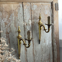 ２点あり！キャンドルを模したブラケット（壁付け照明）　フランスアンティーク
