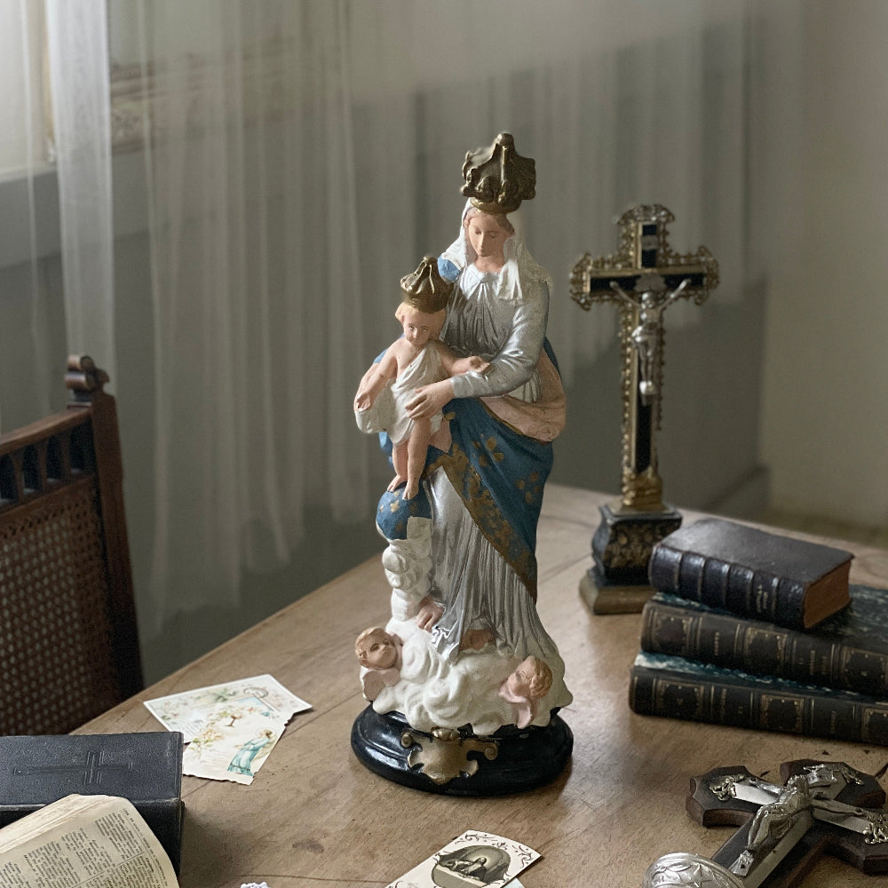 1900年代イエスを抱くマリア像（聖母子像）　フランスアンティーク