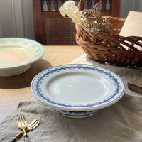 ジアン窯AUSTERLITZシリーズ低めのコンポティエ　フランスアンティーク