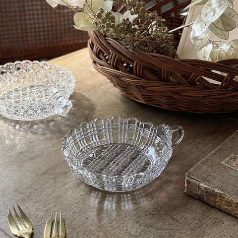 ヴィクトリアン片手ガラスボウル（薄紫）②　イギリスアンティーク