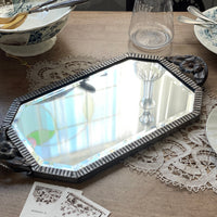 アールデコなアイアン製ミラートレー（51.5x25.5cm）　フランスアンティーク