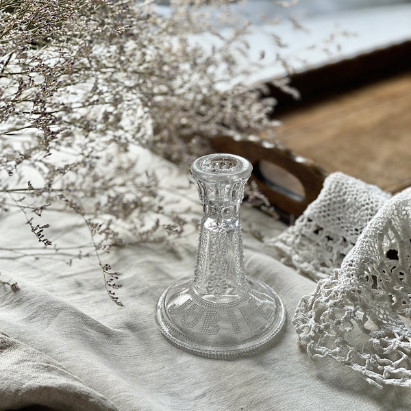 コロネーションガラス キャンドルスタンド（高さ10cm） イギリス