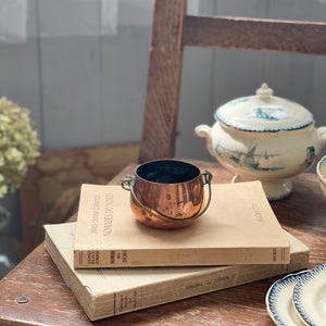 ミニチュアサイズの小さなcuivre（銅製）ハンドル付きポット