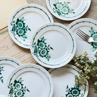 ７枚あり！サンタマン窯ステンシル「LISERONS」　平皿　フランスアンティーク