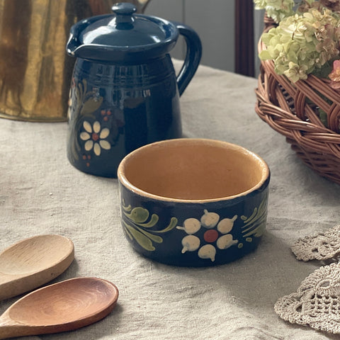 アルザス地方スフレンハイム焼のボウル（幸せのシンボル）　フランスアンティーク