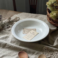 ムーランデルー窯白い器（大きなボウル）　フランスアンティーク