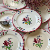 ７枚あり！ジアン窯『Lorraine』平皿（直径22cm）　フランスアンティーク