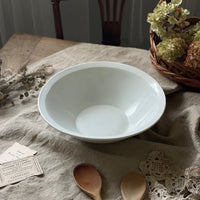 クレイユモントロー窯白い器（大きなボウル）　フランスアンティーク