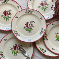 ６枚あり！ジアン窯『Lorraine』平皿（直径24cm）　フランスアンティーク