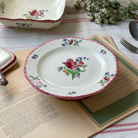 ジアン窯『Lorraine』コンポティエ（直径24.5cm）　フランスアンティーク