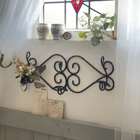 アイアンワークが素敵なアイアン3連フック（横幅53cm）　フランスアンティーク