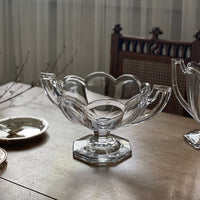 チッペンデールの大きな両手付きオーバルボウル（足つき）　イギリスアンティーク