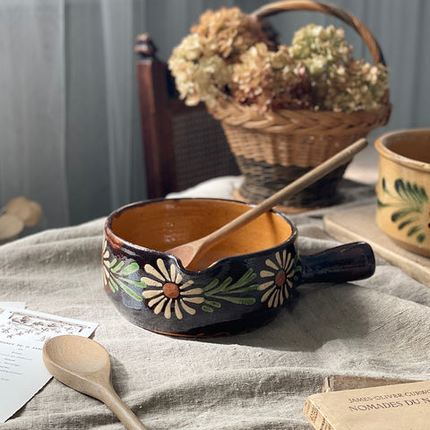 アルザス地方の片手鍋（フォンデュ鍋）　フランスアンティーク