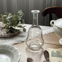 リボン柄のエッチングが素敵なカラフェ（デキャンタ）2　フランスアンティーク