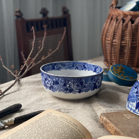 ウィリアム・アダムス＆サン社B＆Wボウル（直径17cm）　イギリスアンティーク