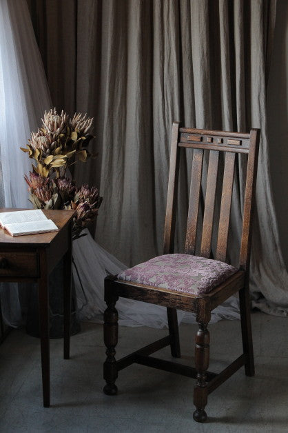 複数脚あり！１９３０年代木肌の美しいオークチェア（椅子）　イギリスアンティーク家具