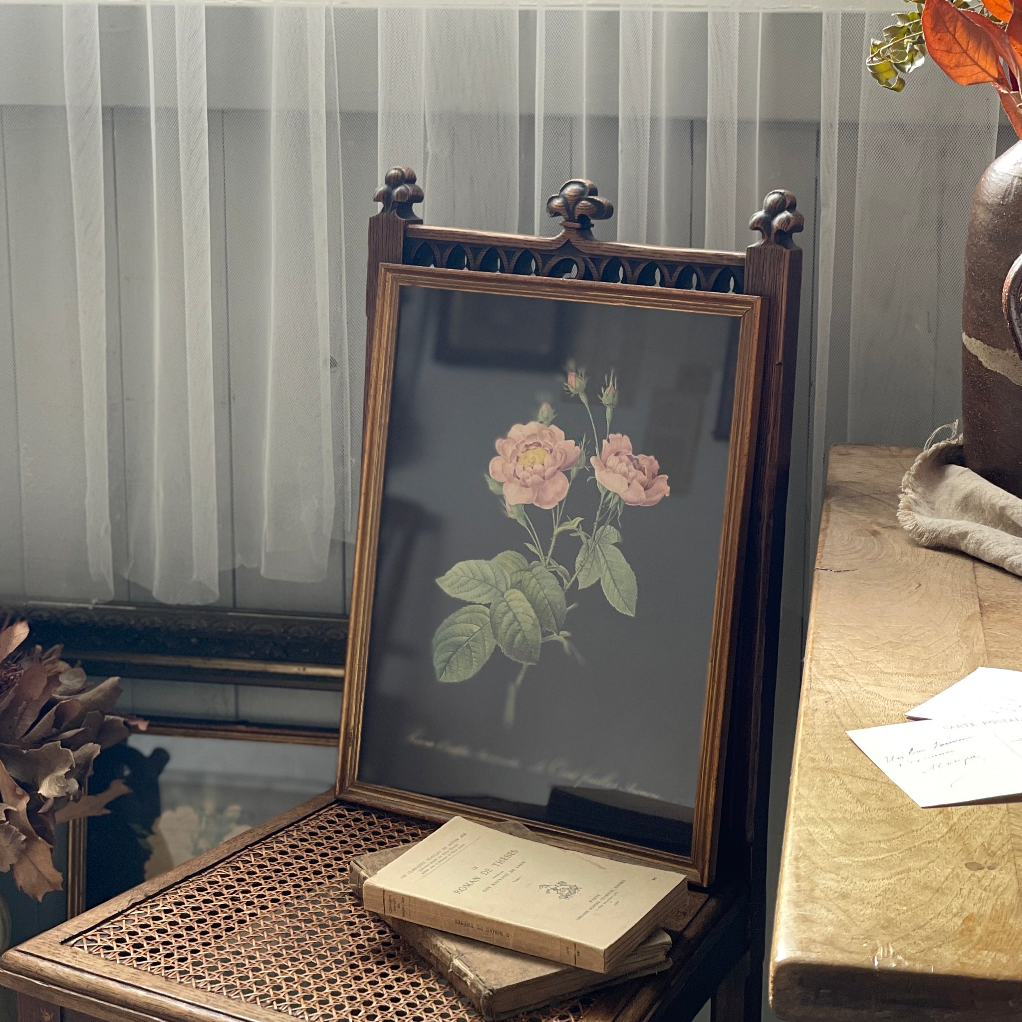 ルドゥーテ バラのフレームRosa Centifolia Anemonoides&nbsp