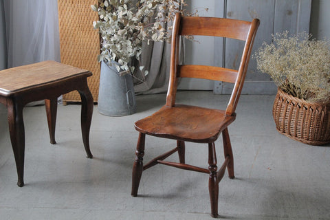 1880年代！素朴さ感じるヴィクトリアンチェア（椅子）高さ76.5cm　イギリスアンティーク家具