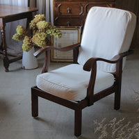 1930年代オーク材リクライニングソファ（横幅56cm）　イギリスアンティーク家具