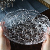 1899年ヴィクトリアンガラスボウル（24.5x19cm）　イギリスアンティークガラス雑貨