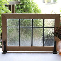 シンプルな格子模様のステンドグラス　イギリスアンティーク(住宅窓)51cm×33.5cm