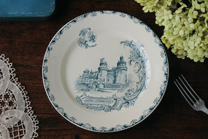 クレールフォンテーヌ窯お城シリーズ直径22.5cmプレート（皿）　フランスアンティーク食器