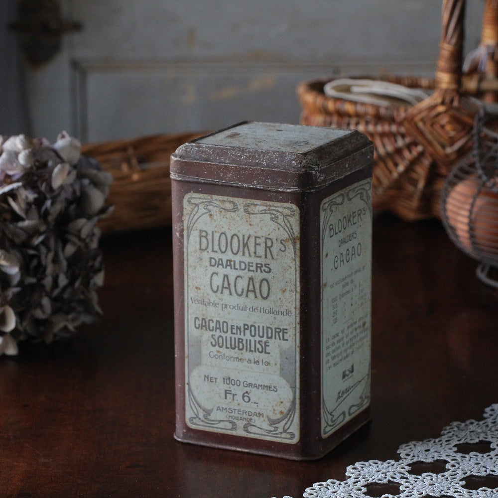 BLOOKER'Sのココア缶（高さ19.5cm）　オランダアンティーク雑貨