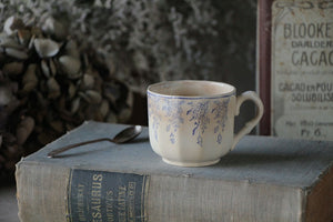 クレイユモントロー窯の小さなコーヒーカップ（直径7cm）　フランスアンティーク食器