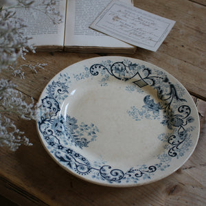 リュネビル窯『MAJUNGA』シリーズ平皿（直径23cm）　フランスアンティーク食器