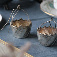 ラスト1点！シルバープレートのティーストレーナー（直径5cm）　フランスアンティークキッチン雑貨