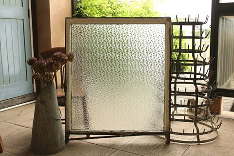 きらきら輝く花ガラスの脚付きステンドグラス イギリスアンティーク(住宅窓) 82.5cm×99cm