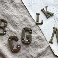 フランスアンティーク　真鍮アルファベット　K　L　ブラス