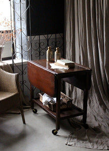 １９３０年代のマホガニー材ティーワゴン　テーブル　イギリスアンティーク家具