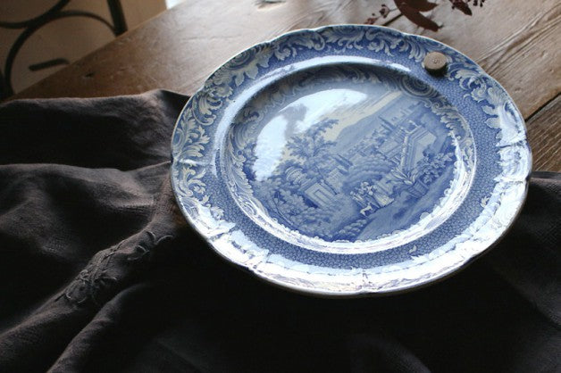 イギリスアンティーク食器　ウォームプレート（皿）　COPELAND　1830年代